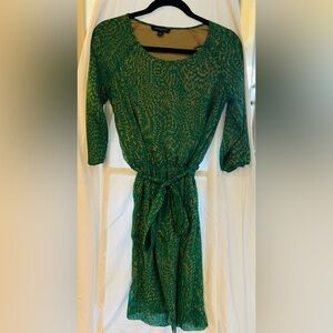 Banana Republic Green Long Sleeve Dress